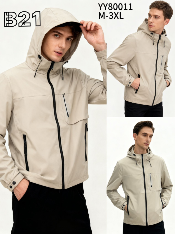 Kurtka męska cienka Roz M-3XL, 1 Kolor Paczka 5 szt